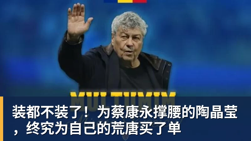 华体会体育装都不装了！为蔡康永撑腰的陶晶莹，终究为自己的荒唐买了单
